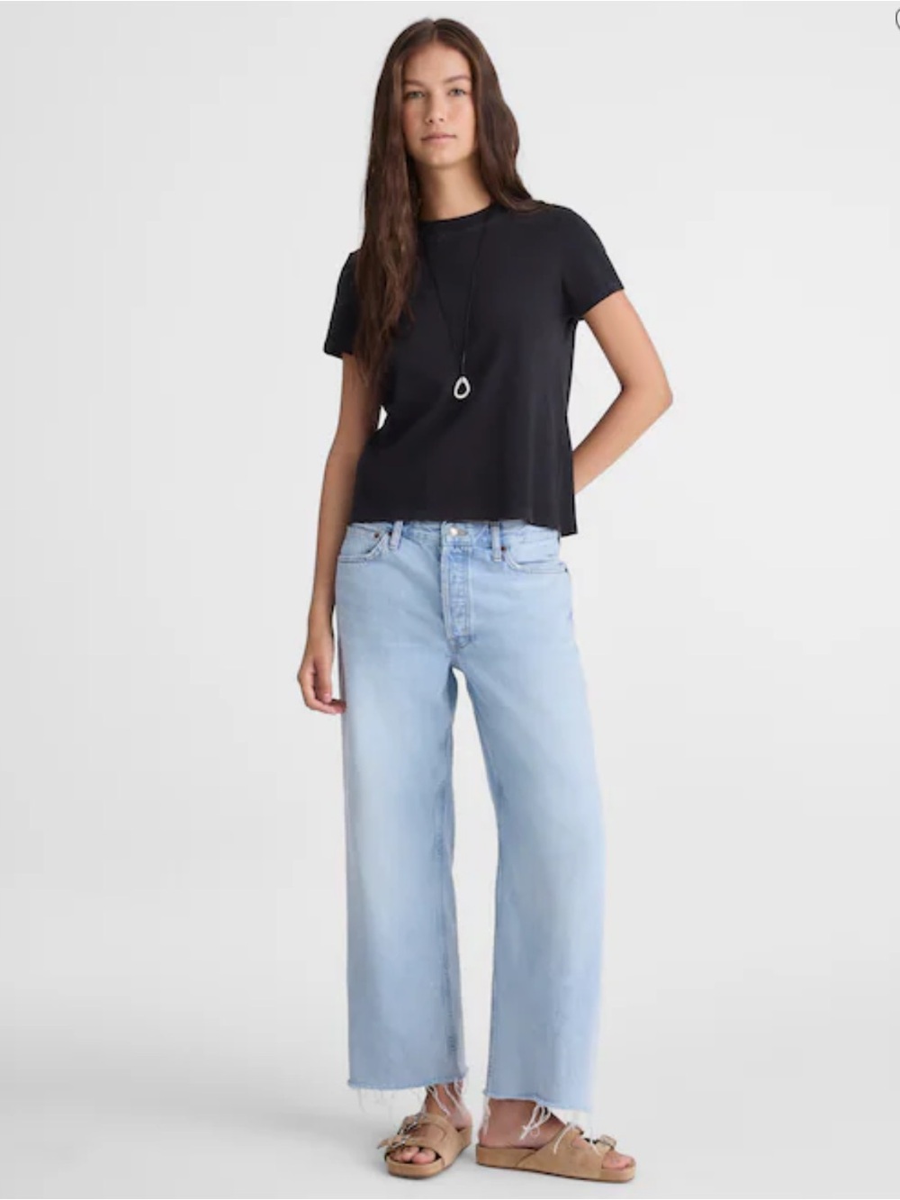 Madewell Light Blue Wide Leg Jeans